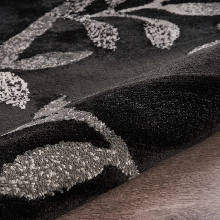 Black Filigree Vines Area Rug Photo 2
