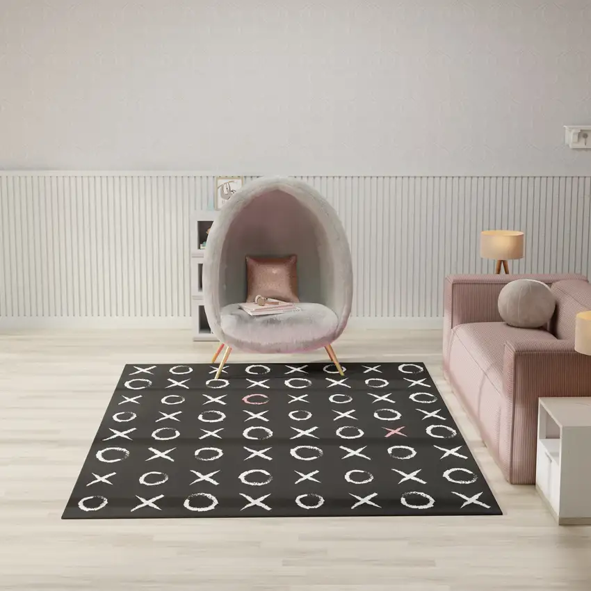 Black Flatweave Area Rug Photo 5