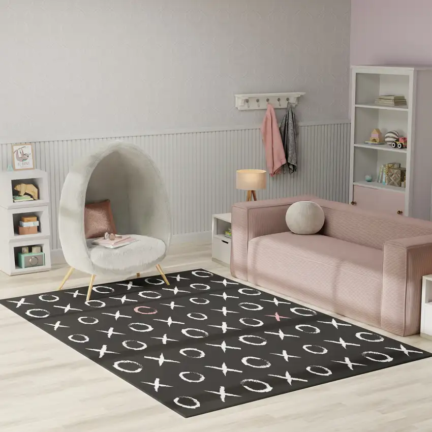 Black Flatweave Area Rug Photo 4