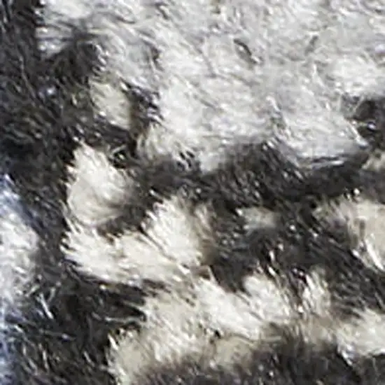 Black Floral Power Loom Distressed Area Rug Photo 1