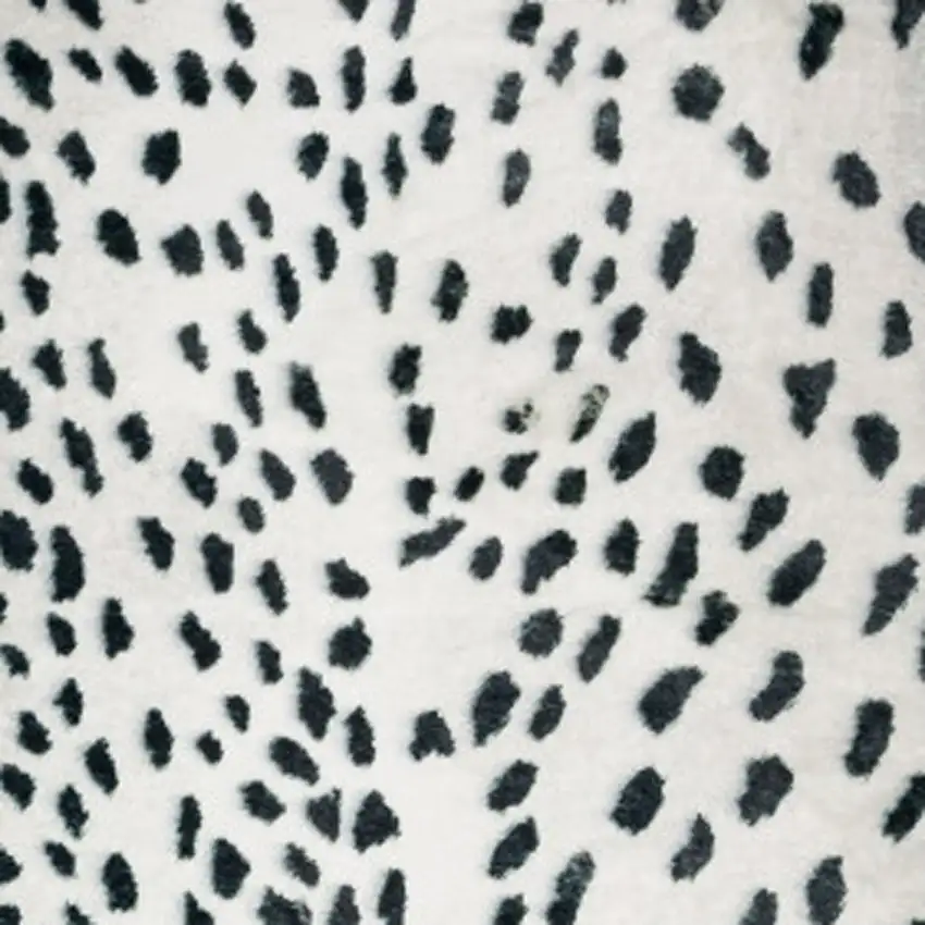 Black Gazelle Print Shag Handmade Non Skid Area Rug Photo 3