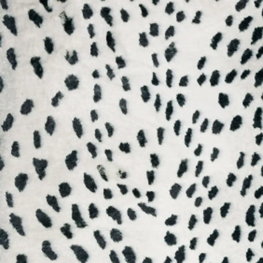 Black Gazelle Print Shag Handmade Non Skid Runner Rug Photo 4