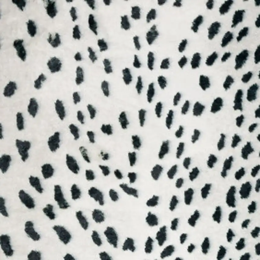 Black Gazelle Print Shag Handmade Non Skid Runner Rug Photo 9