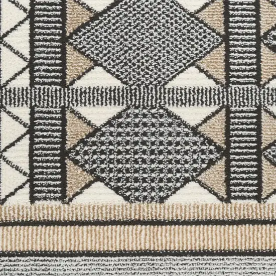 Black Geometric Area Rug Photo 2