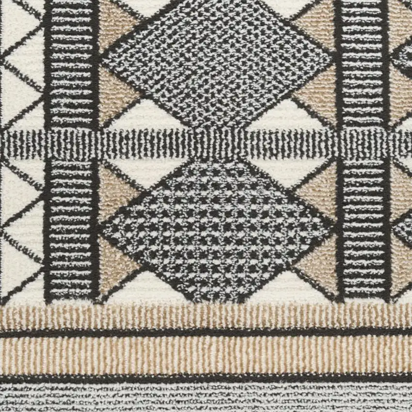 Black Geometric Area Rug Photo 2