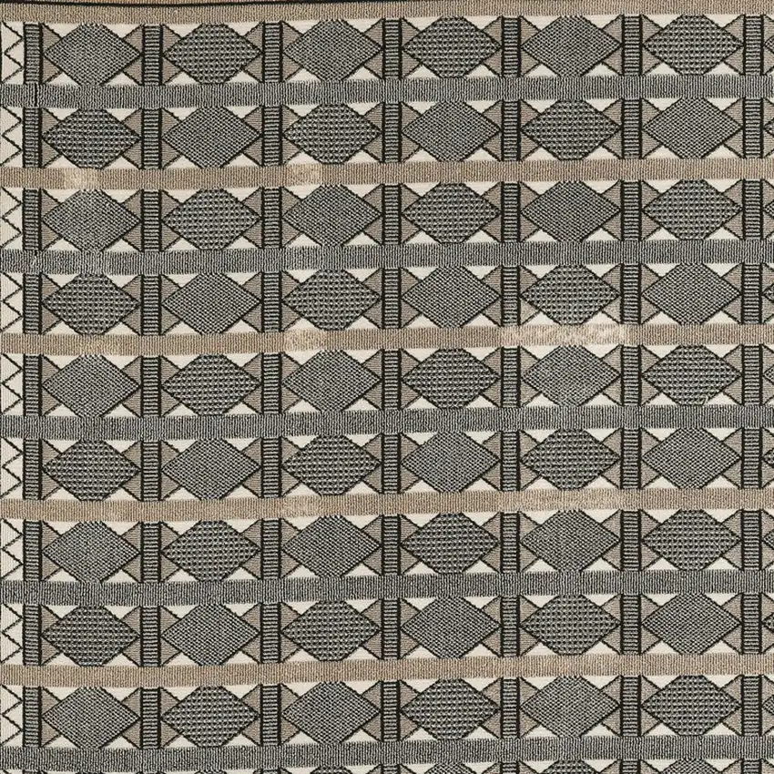 Black Geometric Area Rug Photo 9