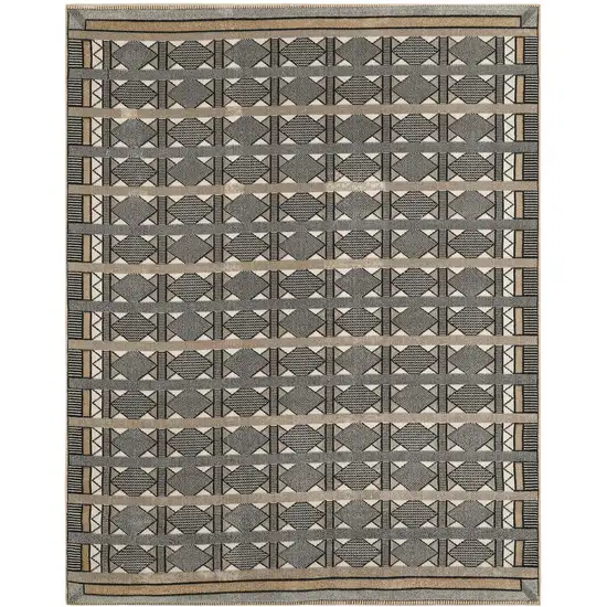 Black Geometric Area Rug Photo 8