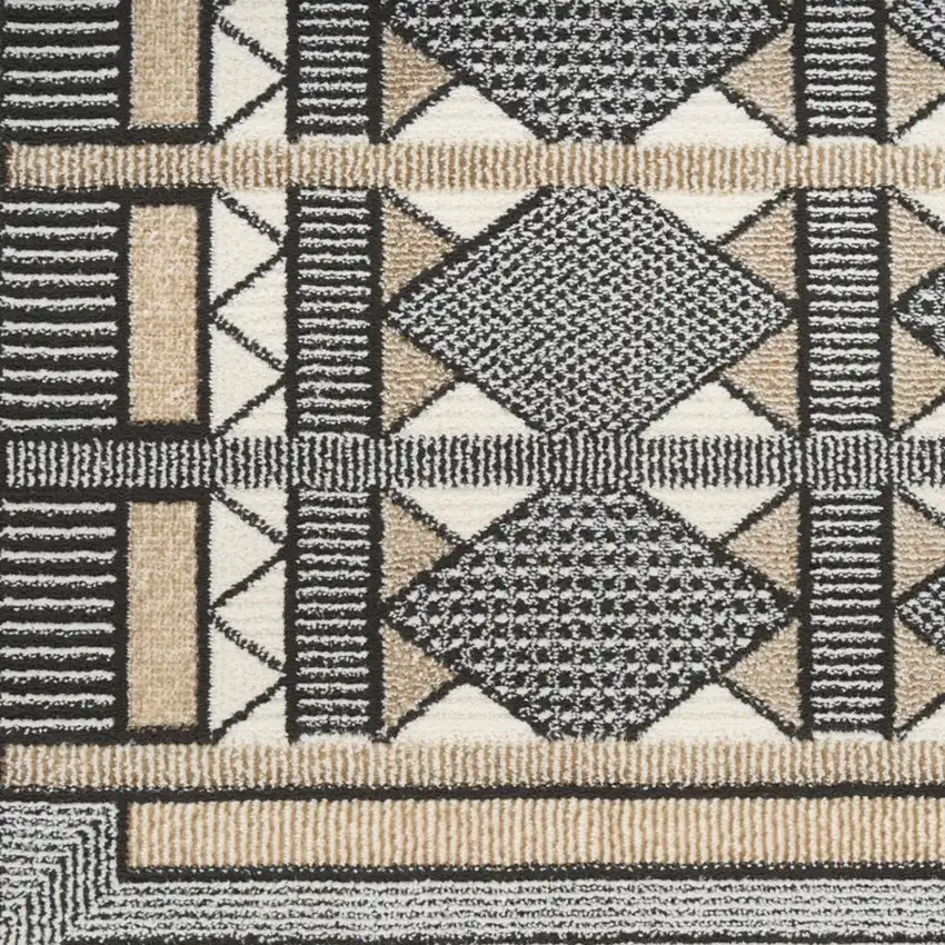 Black Geometric Area Rug Photo 3