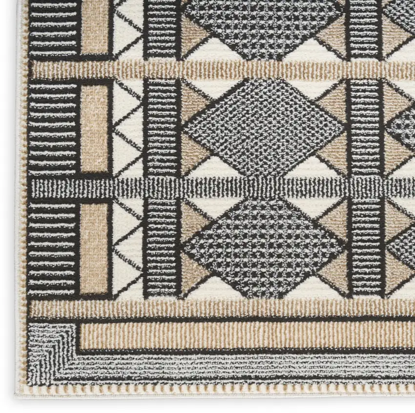 Black Geometric Area Rug Photo 4