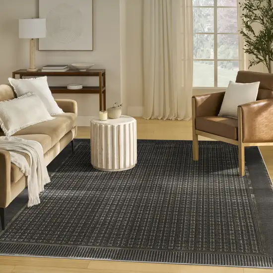 Black Geometric Area Rug Photo 7
