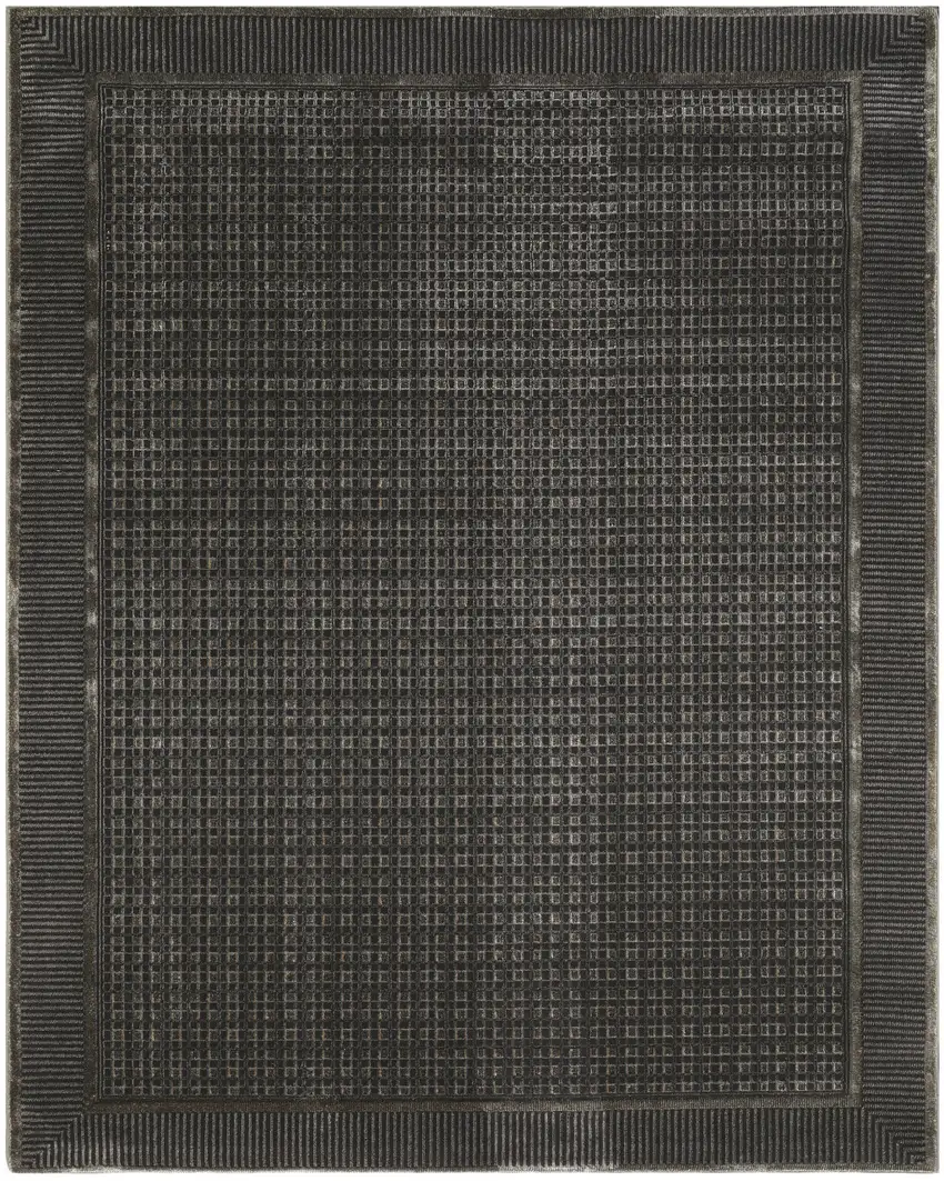 Black Geometric Area Rug Photo 8