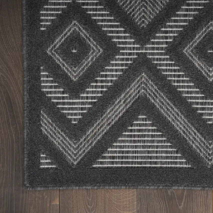 Black Indoor Outdoor Area Rug Photo 4