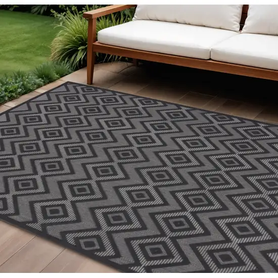 Black Indoor Outdoor Area Rug Photo 2