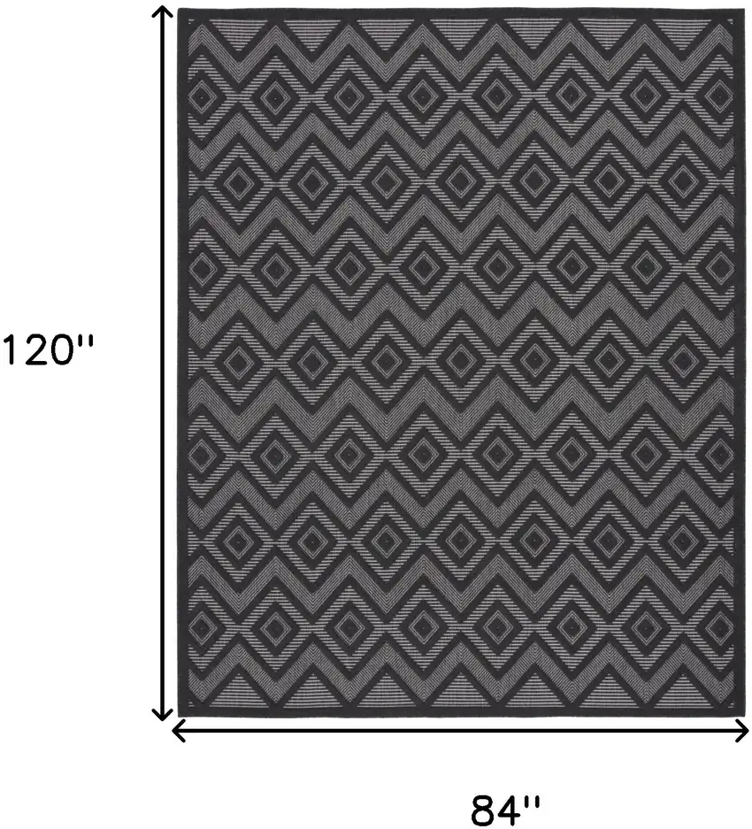 Black Indoor Outdoor Area Rug Photo 7