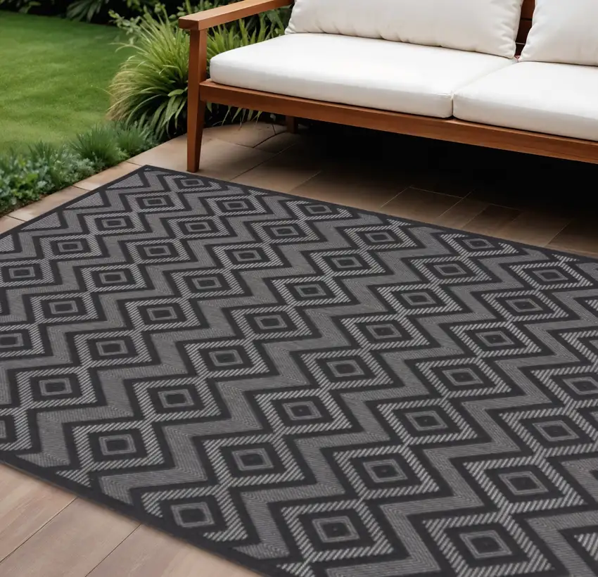 Black Indoor Outdoor Area Rug Photo 2
