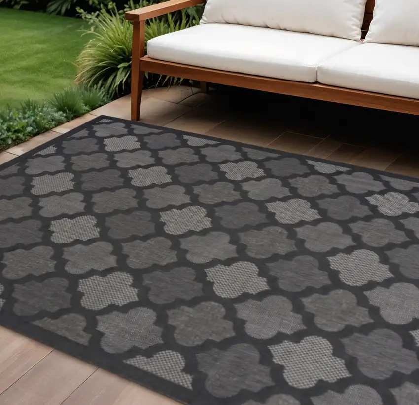 Black Indoor Outdoor Area Rug Photo 2