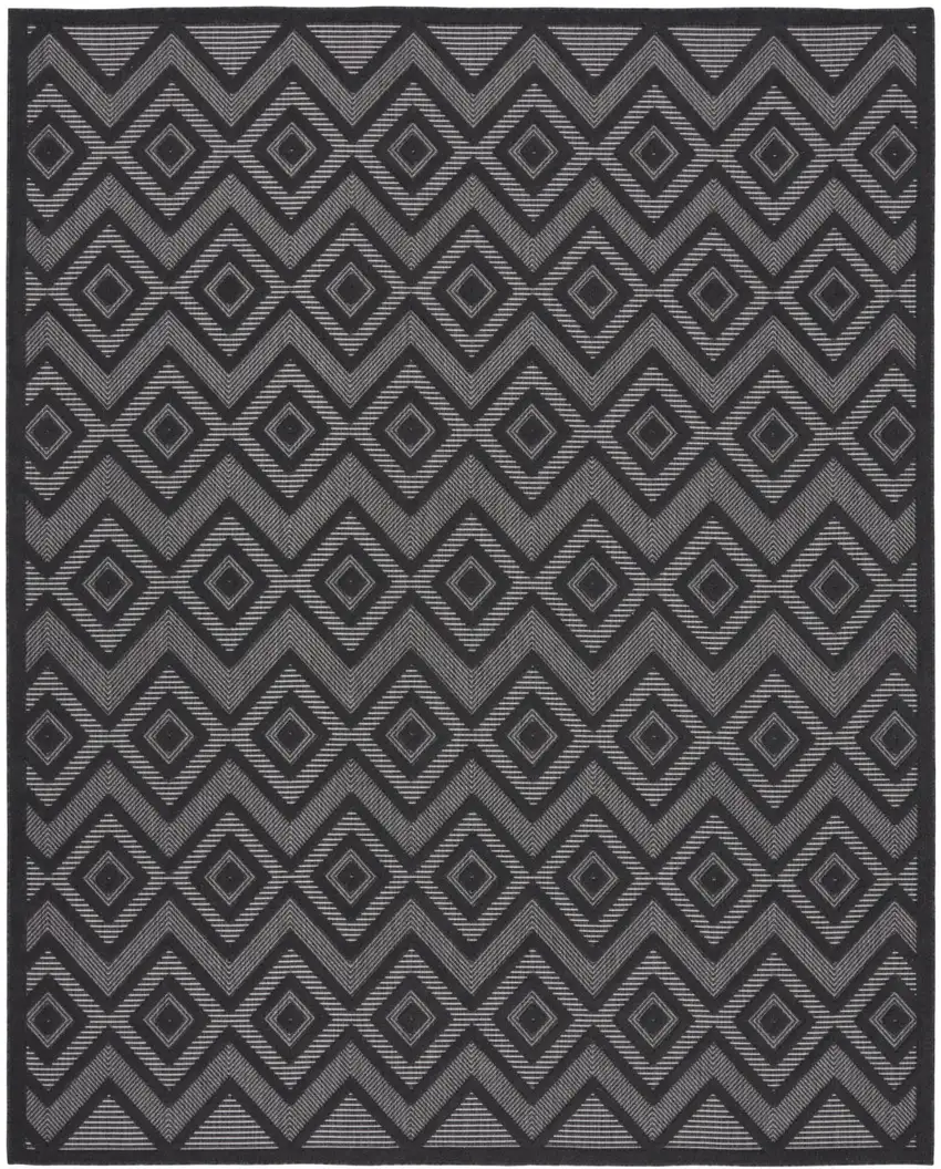 Charcoal And Gray Indoor Outdoor Area Rug Photo 3