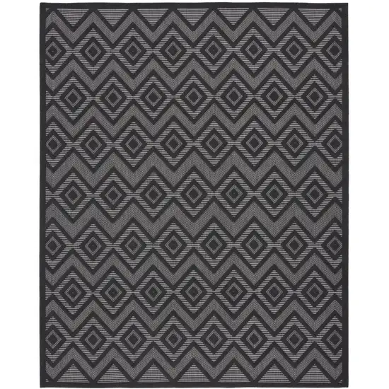 Charcoal And Gray Indoor Outdoor Area Rug Photo 1