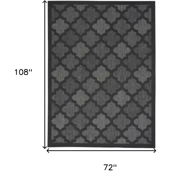 Black Geometric Flatweave Area Rug Photo 9