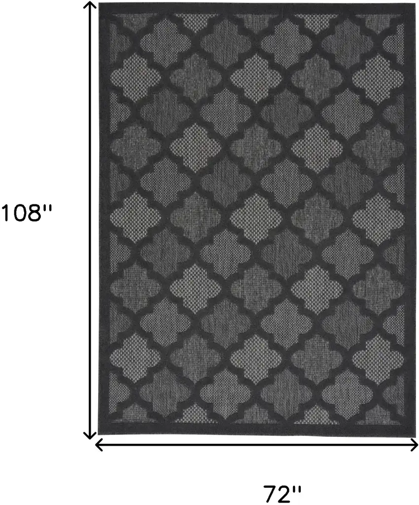 Black Geometric Flatweave Area Rug Photo 9