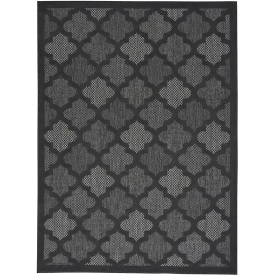 Charcoal and Gray Indoor Outdoor Area Rug Photo 1