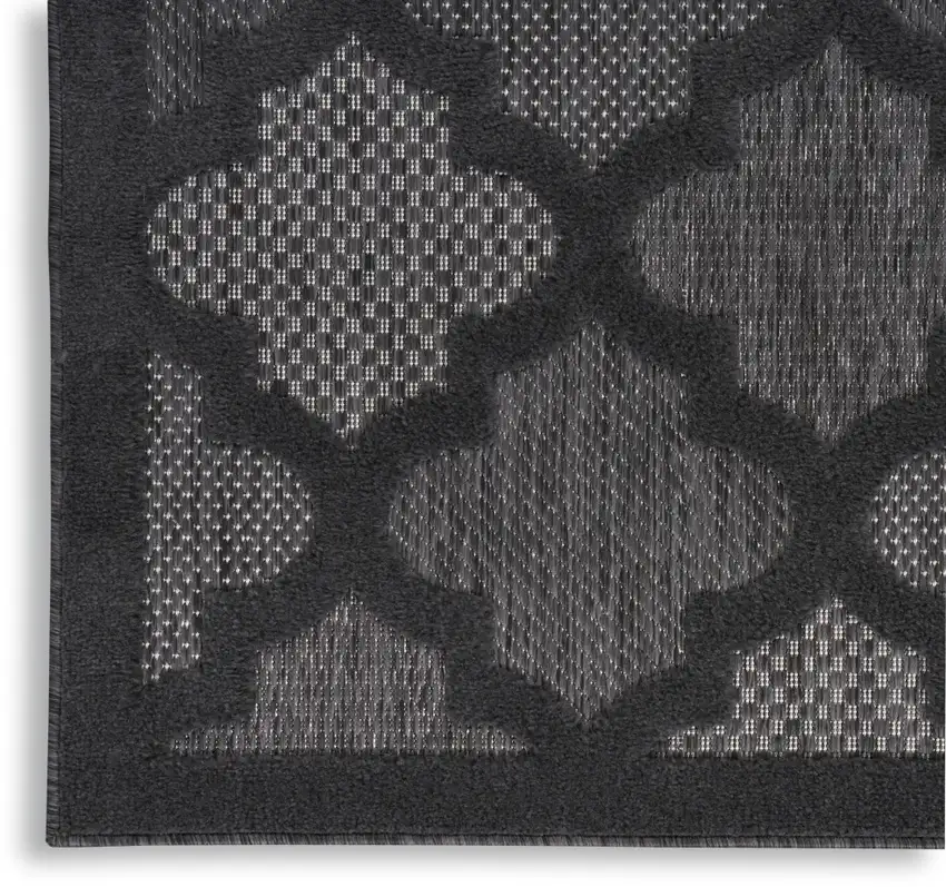 Charcoal And Gray Indoor Outdoor Area Rug Photo 4