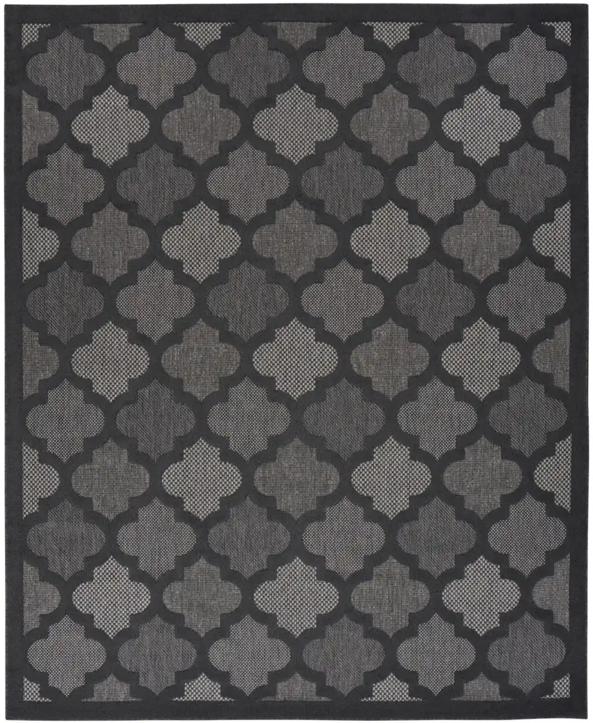 Black Geometric Flatweave Area Rug Photo 1