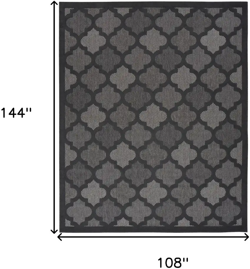 Black Geometric Flatweave Area Rug Photo 8
