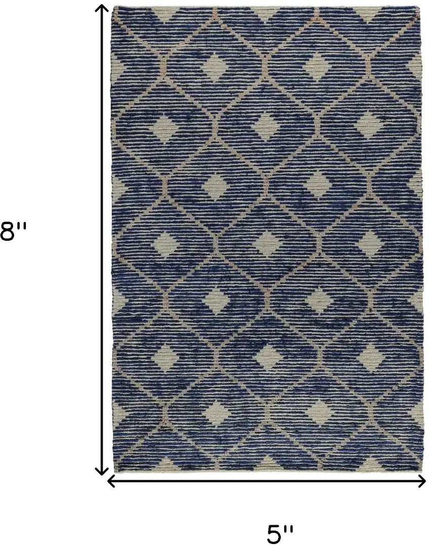 Black Geometric Hand Woven Area Rug Photo 5