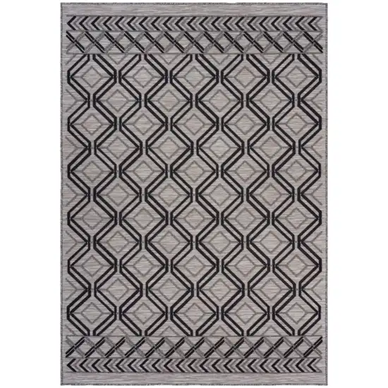 Black And Tan Indoor Outdoor Area Rug Photo 1