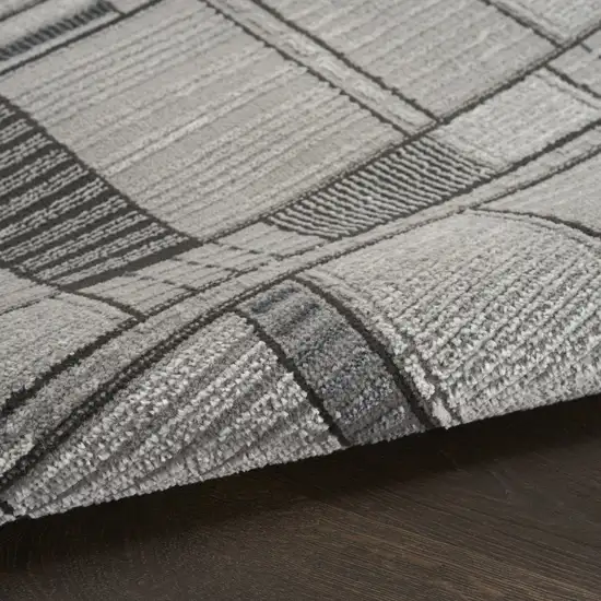 Black Geometric Power Loom Area Rug Photo 7