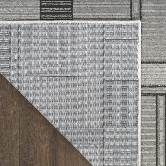 Black Geometric Power Loom Area Rug Photo 8