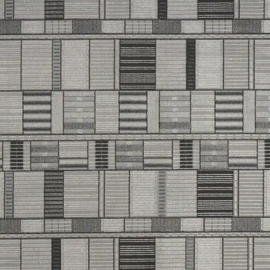 Black Geometric Power Loom Area Rug Photo 6
