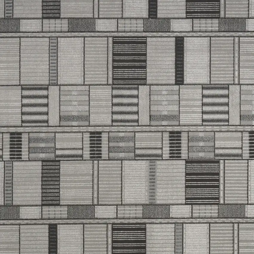 Black Geometric Power Loom Area Rug Photo 6