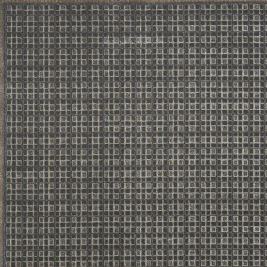 Black Geometric Power Loom Area Rug Photo 7
