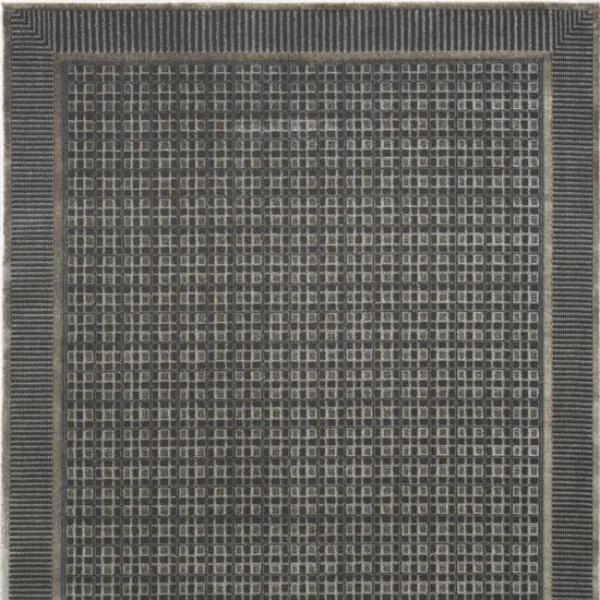 Black Geometric Power Loom Area Rug Photo 9