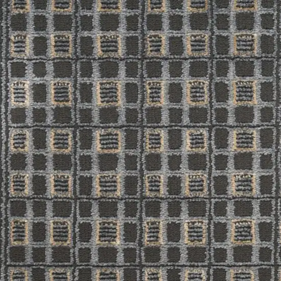 Black Geometric Power Loom Area Rug Photo 2
