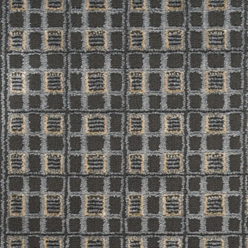 Black Geometric Power Loom Area Rug Photo 2