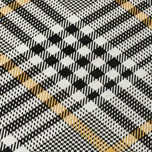 Photo of Black Gold And Ivory Plaid Washable Indoor Outdoor Area Rug