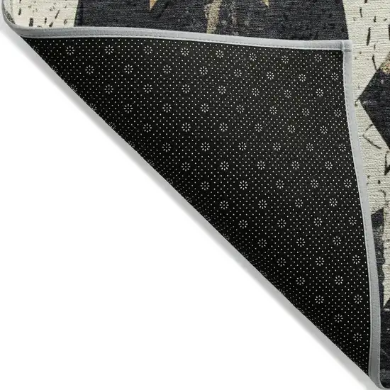 Black Gold And Rust Aztec Washable Indoor Outdoor Area Rug Photo 8