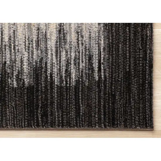 Black Gray And Beige Abstract Area Rug Photo 9
