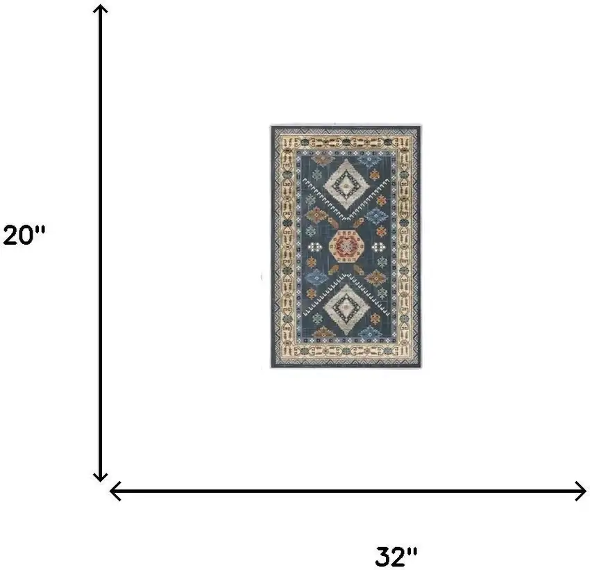 Black Gray And Beige Oriental Washable Area Rug Photo 4