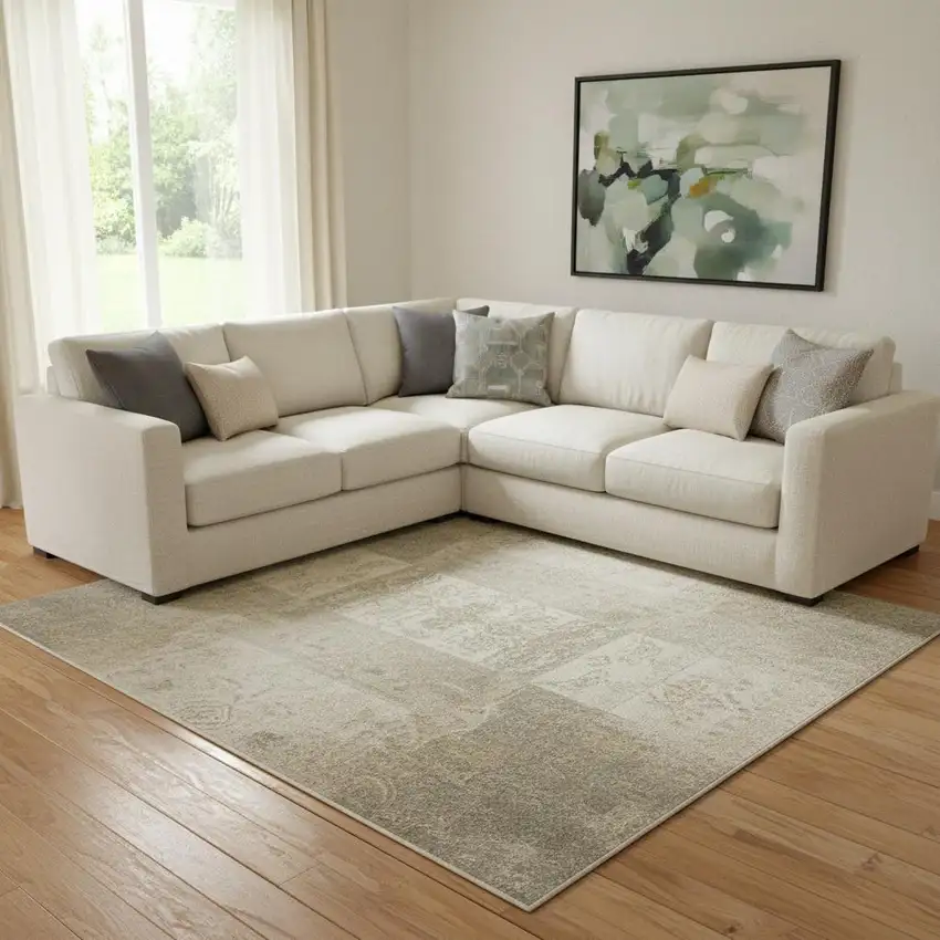 Black Gray And Brown Abstract Washable Area Rug With UV Protection Photo 2