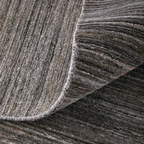 Black Gray And Brown Handmade Indoor Outdoor Area Rug Photo 9