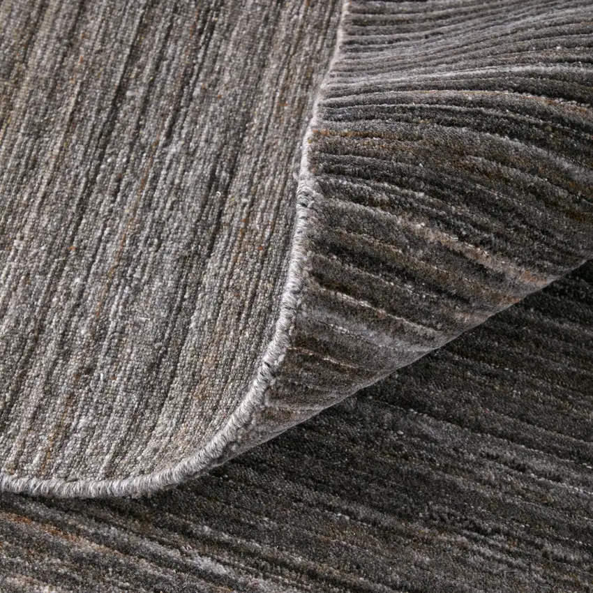 Black Gray And Brown Handmade Indoor Outdoor Area Rug Photo 9