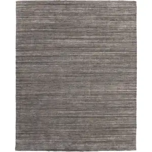 Photo of Black Gray And Brown Handmade Indoor Outdoor Area Rug
