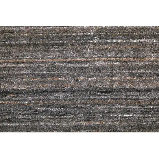 Black Gray And Brown Handmade Indoor Outdoor Area Rug Photo 8