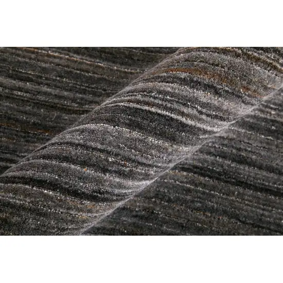Black Gray And Brown Handmade Indoor Outdoor Area Rug Photo 7