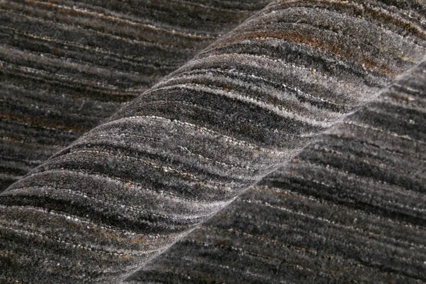 Black Gray And Brown Handmade Indoor Outdoor Area Rug Photo 7