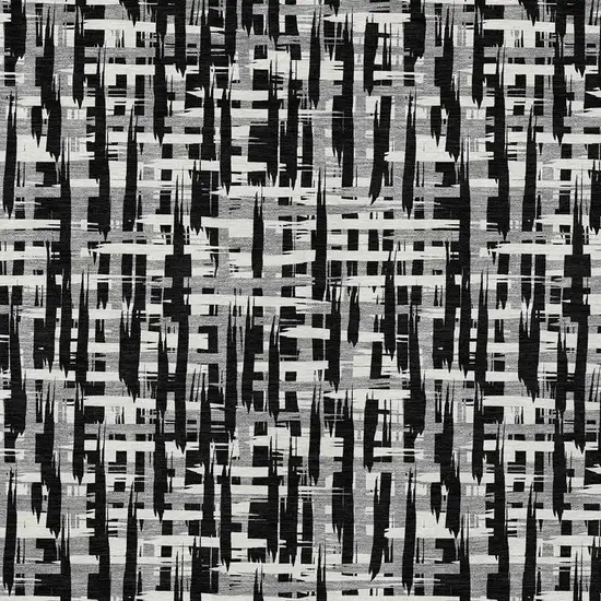 Black Gray And Ivory Abstract Washable Indoor Outdoor Area Rug Photo 6